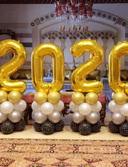 عدد ٤ ارقام حجم كبير عدد ٤ ستاند بالون مقاس ١٢ انش قابل للتعديل حسب الطلب